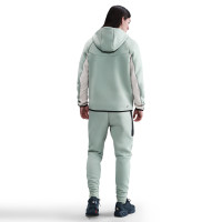 Nike Tech Fleece Sportswear Joggingbroek Grijsgroen Wit Zwart