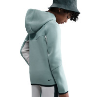 Nike Sportswear Tech Fleece Trainingspak Full-Zip Kids Grijsgroen Wit Zwart