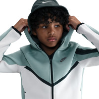 Nike Sportswear Tech Fleece Trainingspak Full-Zip Kids Grijsgroen Wit Zwart