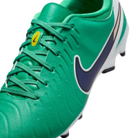 Nike Tiempo Legend 10 Academy Gras Voetbalschoenen (FG) Groen Wit Blauw