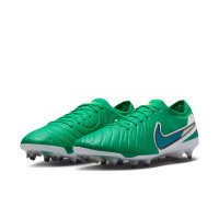 Nike Tiempo Legend 10 Elite Gras Voetbalschoenen (FG) Groen Wit Blauw
