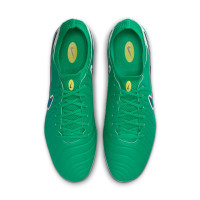 Nike Tiempo Legend 10 Elite Gras Voetbalschoenen (FG) Groen Wit Blauw