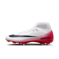 Nike Zoom Mercurial Superfly 10 Academy Gras / Kunstgras Voetbalschoenen (MG) Wit Rood Zwart