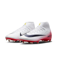 Nike Zoom Mercurial Superfly 10 Academy Gras / Kunstgras Voetbalschoenen (MG) Wit Rood Zwart