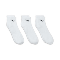 Nike Everyday Cushioned Sportsokken Halfhoog 3-Pack Wit Zwart