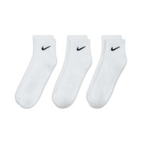 Nike Everyday Cushioned Sportsokken Halfhoog 3-Pack Wit Zwart