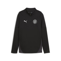 PUMA Manchester City Training sweater 1/4-Zip 2025-2026 Kids Black Silver