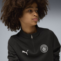 PUMA Manchester City Training sweater 1/4-Zip 2025-2026 Kids Black Silver