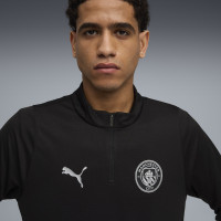PUMA Manchester City Trainingspak 1/4-Zip 2025-2026 Zwart Zilver