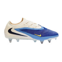 Nike Phantom 6 Low Elite Iron Stud Football Boots (SG) Pro Player White Blue Yellow