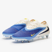 Nike Phantom 6 Low Elite Iron Stud Football Boots (SG) Pro Player White Blue Yellow