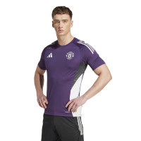 adidas Manchester United Trainingsset 2025-2026 Paars Zwart Wit