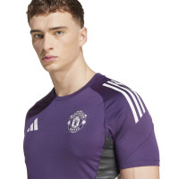 adidas Manchester United Trainingsset 2025-2026 Paars Zwart Wit