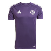 adidas Manchester United Trainingsset 2025-2026 Paars Zwart Wit
