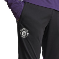 adidas Manchester United Training pants 2025-2026 Black White Purple