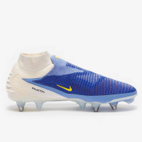 Nike Phantom 6 High Elite Iron Stud Football Boots (SG) Pro Player White Blue Yellow
