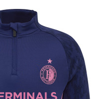 Castore Feyenoord Training sweater 1/4-Zip 2025-2026 Kids Dark Blue Pink