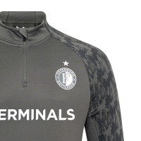 Castore Feyenoord Trainingspak 1/4-Zip 2025-2026 Donkergrijs Wit