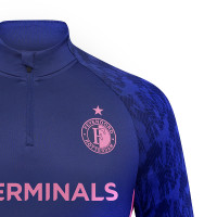 Castore Feyenoord Trainingspak 1/4-Zip 2025-2026 Donkerblauw Roze