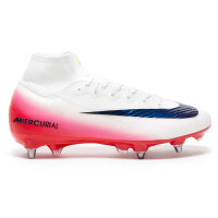 Nike Zoom Mercurial Superfly 10 Elite IJzeren-Nop Voetbalschoenen (SG) Pro Player Wit Rood Zwart