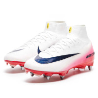 Nike Zoom Mercurial Superfly 10 Elite IJzeren-Nop Voetbalschoenen (SG) Pro Player Wit Rood Zwart