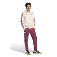 adidas Ajax Terrace Icons Trainingsbroek Bordeauxrood Beige Blauw