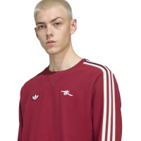 adidas Arsenal Terrace Icons Crew Sweater Rood Wit