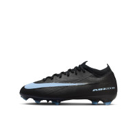 Nike Zoom Mercurial Vapor 16 Pro Gras Voetbalschoenen (FG) Kids Zwart Lichtblauw