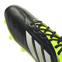 adidas Copa Pure III Elite Grass/Artificial Grass Football Boots (MG) Kids Black White Neon Yellow