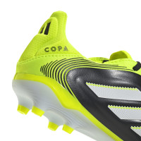 adidas Copa Pure III Elite Grass/Artificial Grass Football Boots (MG) Kids Black White Neon Yellow