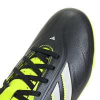 adidas Copa Pure III Club Gras / Kunstgras Voetbalschoenen (MG) Kids Zwart Wit Neongeel