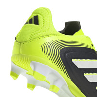 adidas Copa Pure III Club Gras / Kunstgras Voetbalschoenen (MG) Kids Zwart Wit Neongeel