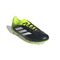 adidas Copa Pure III League Gras / Kunstgras Voetbalschoenen (MG) Zwart Wit Neongeel
