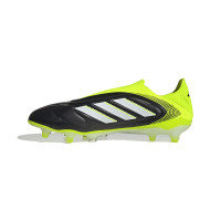 adidas Copa Pure III Elite Laceless Grass Football Boots (FG) Black White Neon Yellow