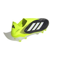 adidas Copa Pure III Elite Laceless Grass Football Boots (FG) Black White Neon Yellow