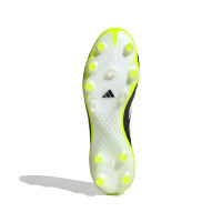 adidas Copa Pure III Elite Laceless Grass Football Boots (FG) Black White Neon Yellow