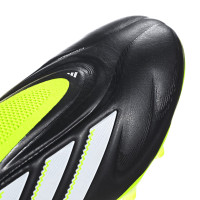 adidas Copa Pure III Elite Laceless Grass Football Boots (FG) Black White Neon Yellow