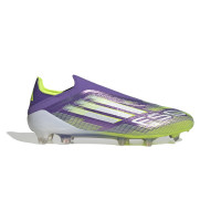 adidas F50 Elite Laceless Grass Football Boots (FG) Purple White Neon Yellow