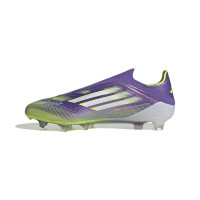 adidas F50 Elite Veterloze Gras Voetbalschoenen (FG) Paars Wit Neongeel