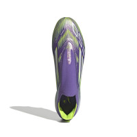 adidas F50 Elite Veterloze Gras Voetbalschoenen (FG) Paars Wit Neongeel