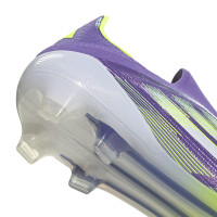 adidas F50 Elite Veterloze Gras Voetbalschoenen (FG) Paars Wit Neongeel