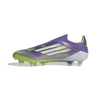 adidas F50 Elite Laceless Iron Stud Football Boots (SG) Purple White Neon Yellow