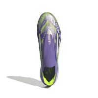 adidas F50 Elite Laceless Iron Stud Football Boots (SG) Purple White Neon Yellow