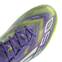 adidas F50 Pro Grass/Artificial Grass Football Boots (MG) Purple White Neon Yellow