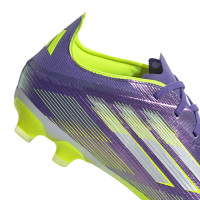 adidas F50 Pro Grass/Artificial Grass Football Boots (MG) Purple White Neon Yellow