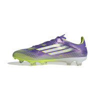 adidas F50 Pro Gras Football Boots (FG) Purple White Neon Yellow