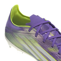 adidas F50 Pro Gras Football Boots (FG) Purple White Neon Yellow