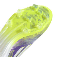 adidas F50 Pro Gras Football Boots (FG) Purple White Neon Yellow