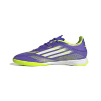 adidas F50 League Indoor Football Boots (IN) Purple White Neon Yellow