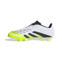 adidas Predator Club Gras / Kunstgras Voetbalschoenen (MG) Wit Zwart Neongeel